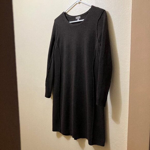 J. Jill Brown Italian Yarn Wool/Cashmere Blend Sweater Dress Size Medium Petite - Picture 1 of 7